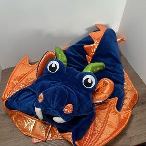 Spooky‎ Night Blue Dragon Pet Costume Size Large Halloween Party Dress Up Dogs.